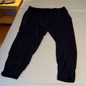 Universal Standard Bridget Luxe Fine Terry joggers navy. Size S equal to 14-16